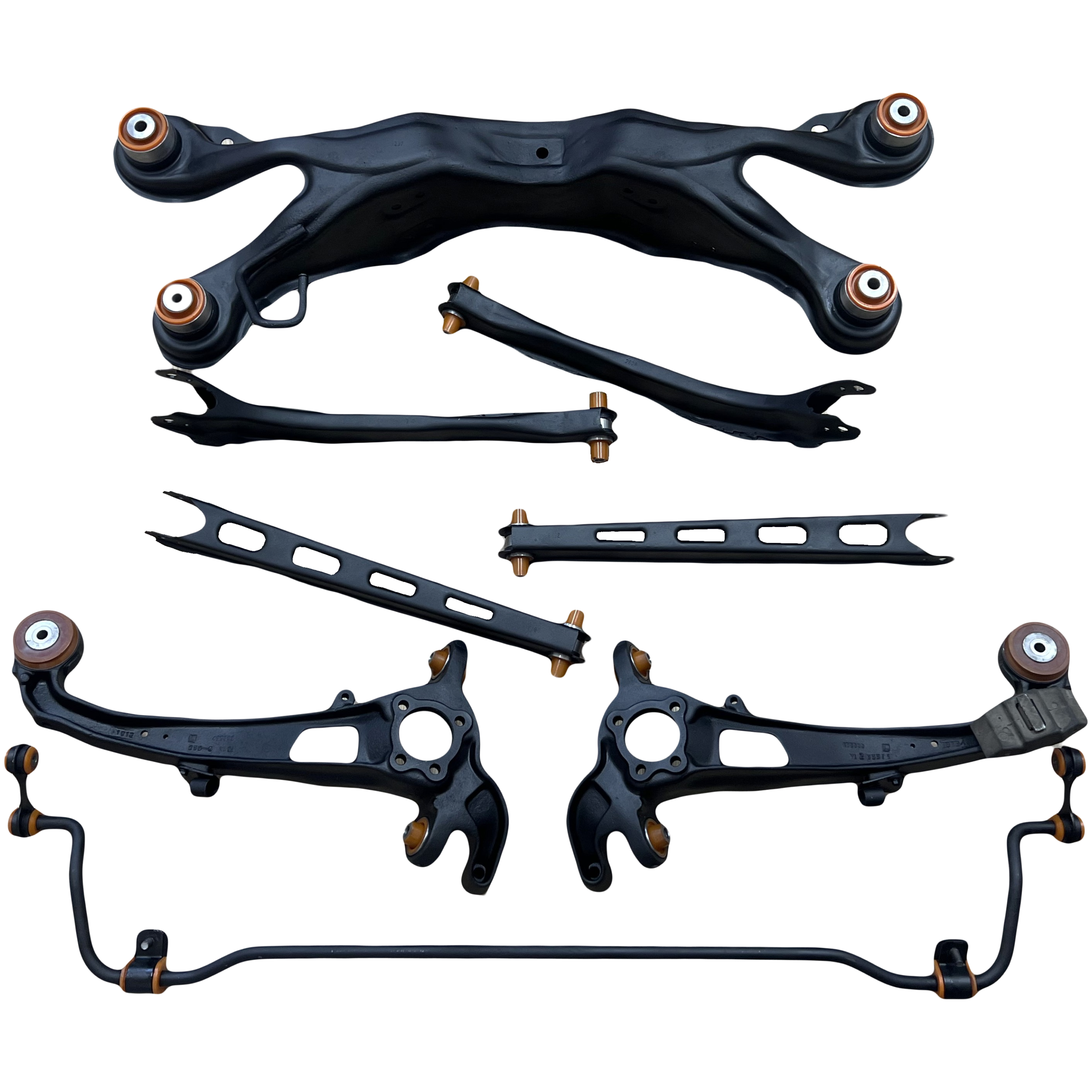 Rear suspension Saab 9-5 B 1997-2010 Service for sandblasting, powder painting and re-pressing of the bushings (Bushing is not included in the price)