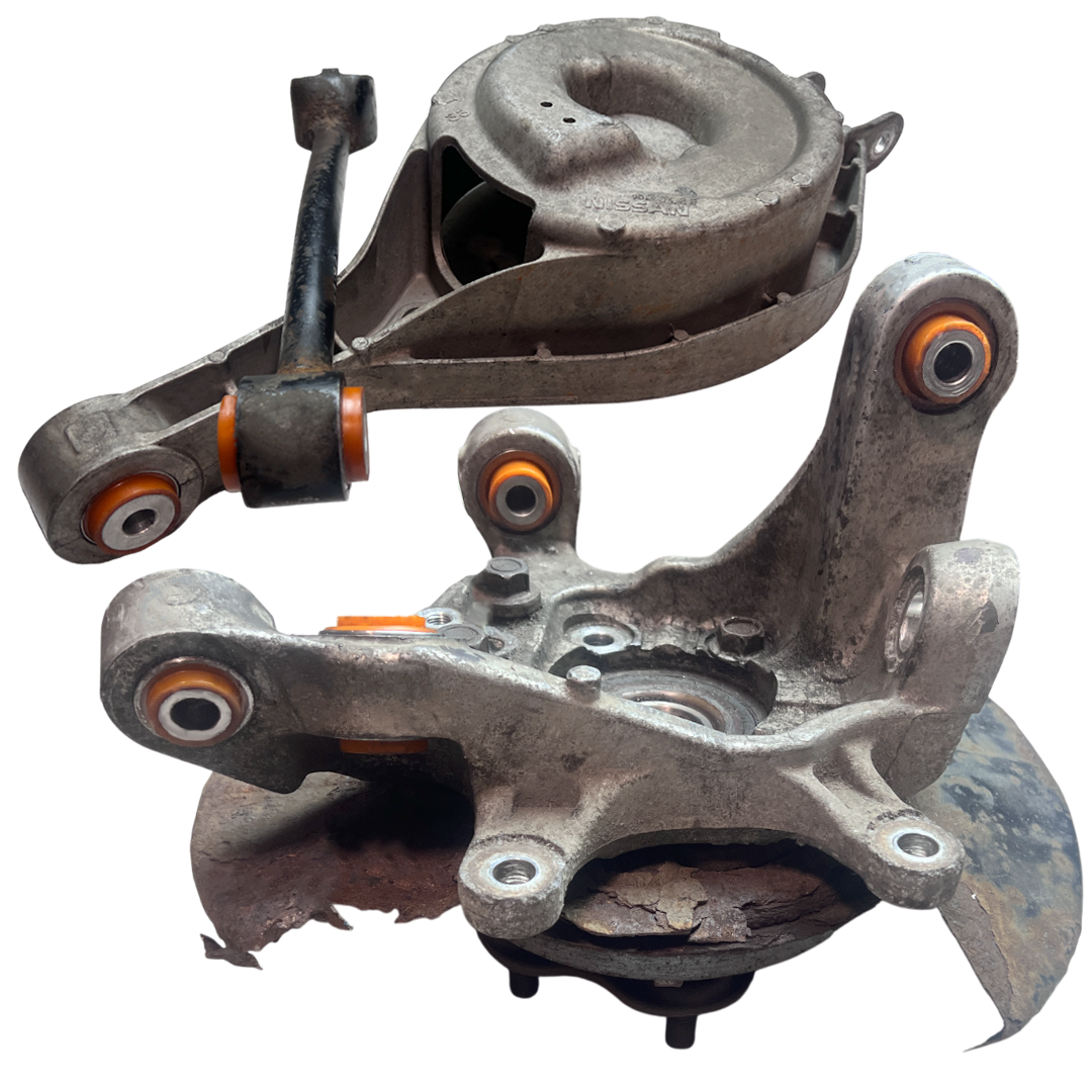 Задняя подвеска автомобиля Nissan 350Z 2002-2008 Услуга с перепресовки сайлентблоков (Сайлентблоки в цену не входят)