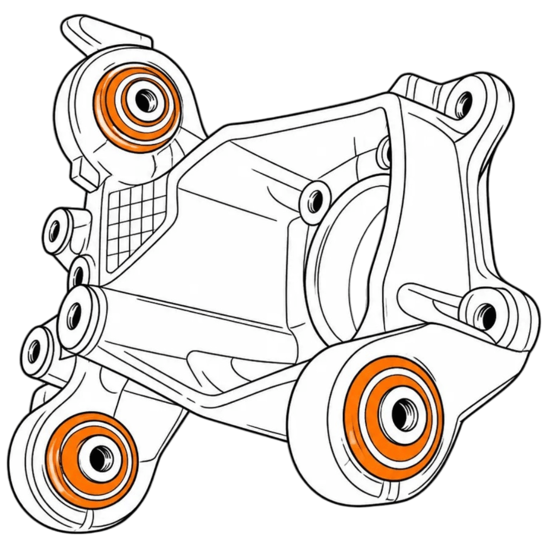 Polyurethane bushing rear trunnion upper Jeep Grand Cherokee 2013-
